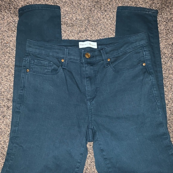 GAP teal True Skinny denim pants - Picture 1 of 3